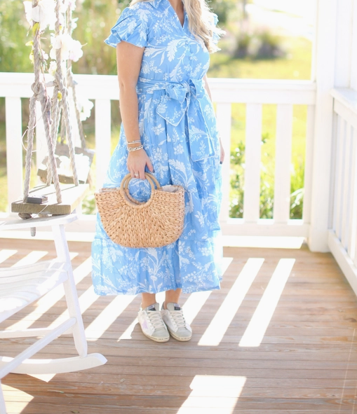 blue chinoiserie dress Spring Easter Ellington while the subtle ruffle Atria Signature Colors:Linen Princess Polly Mini Black Lace Veil