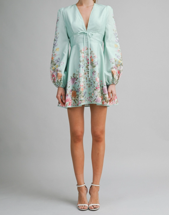 Floral Print Mini Dress - Floral Multi Floral Print Mini Dress - Floral Multi