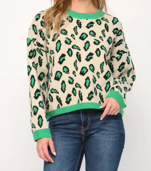 Animal Pattern Jacquard Knitted Sweater