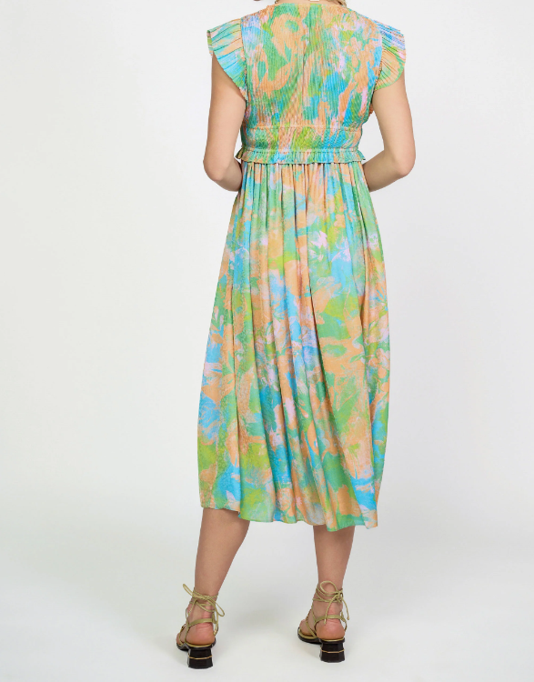 mara pleated dress Max Mara Pleated V-neck Dress